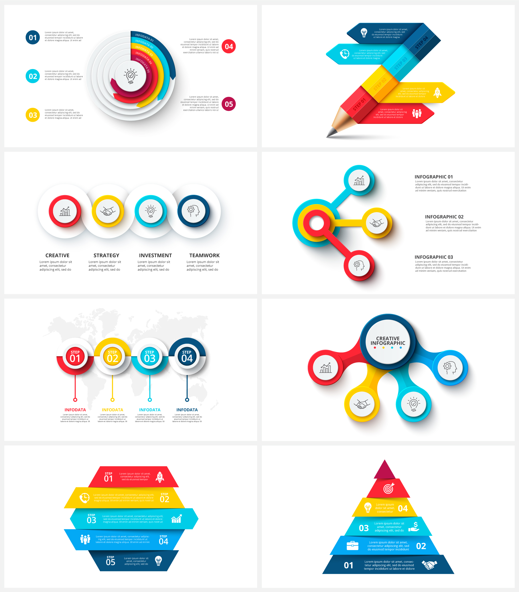 Multipurpose Infographics PowerPoint Templates v.5.4 - 146