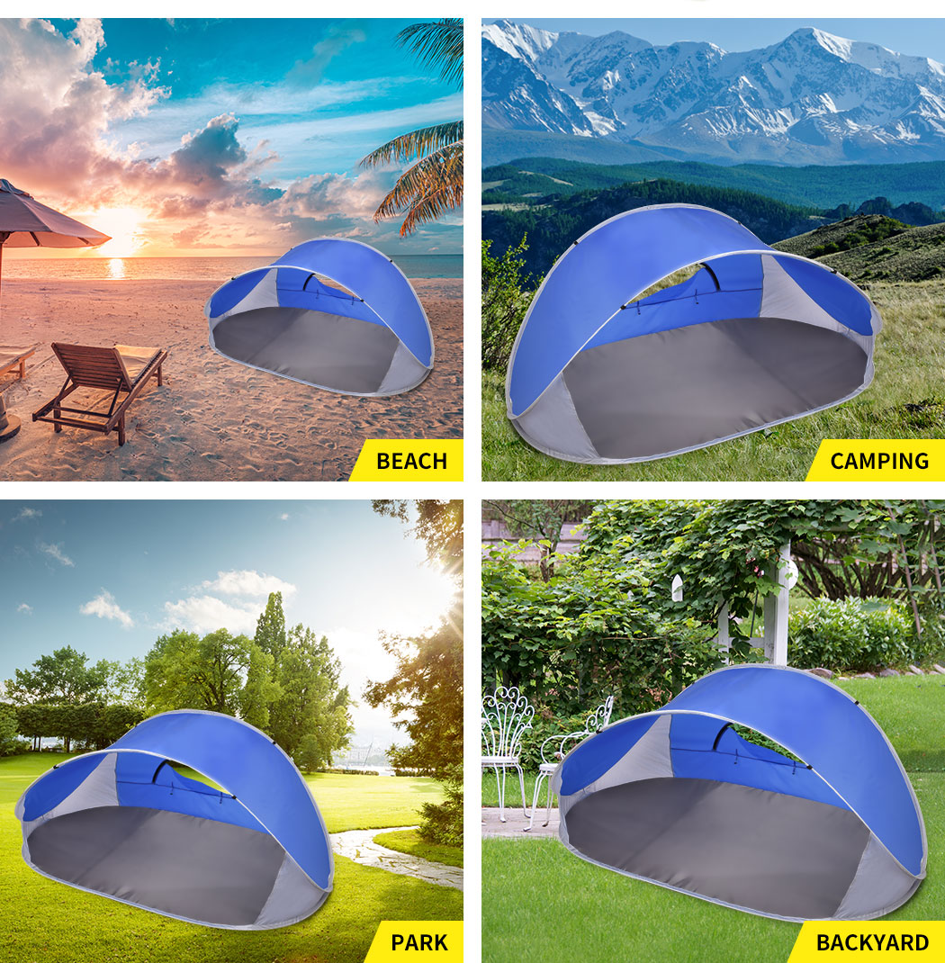 Mountview Pop Up Tent Camping Beach Tents 4 Person Portable Hiking Shade Shelter - Picture 21 of 48