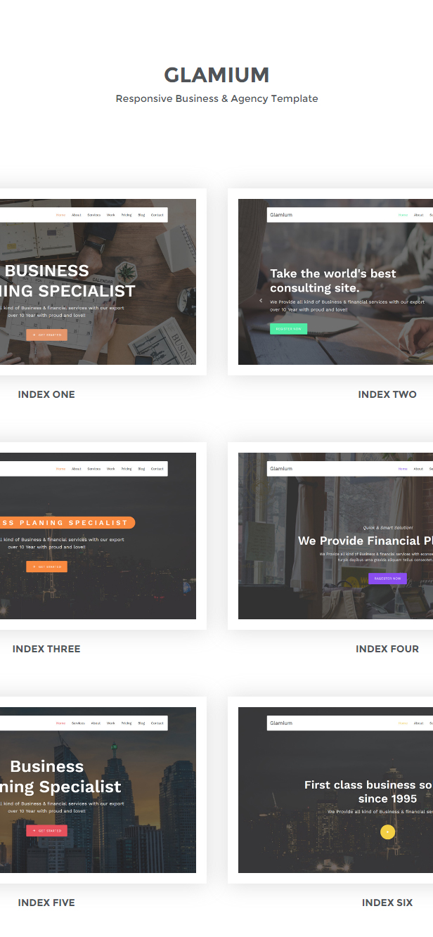 Glamium - Responsive Multipurpose HTML5 Template - 1