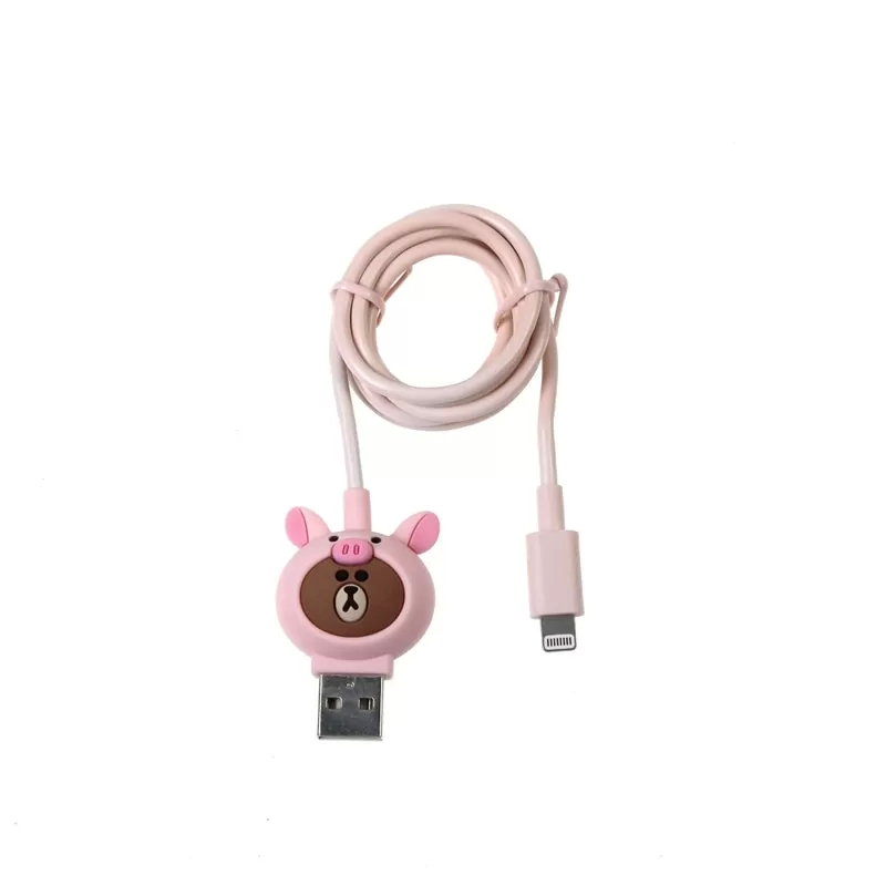 LINE FRIENDS PIGGY BROWN LIGHTNING Cable