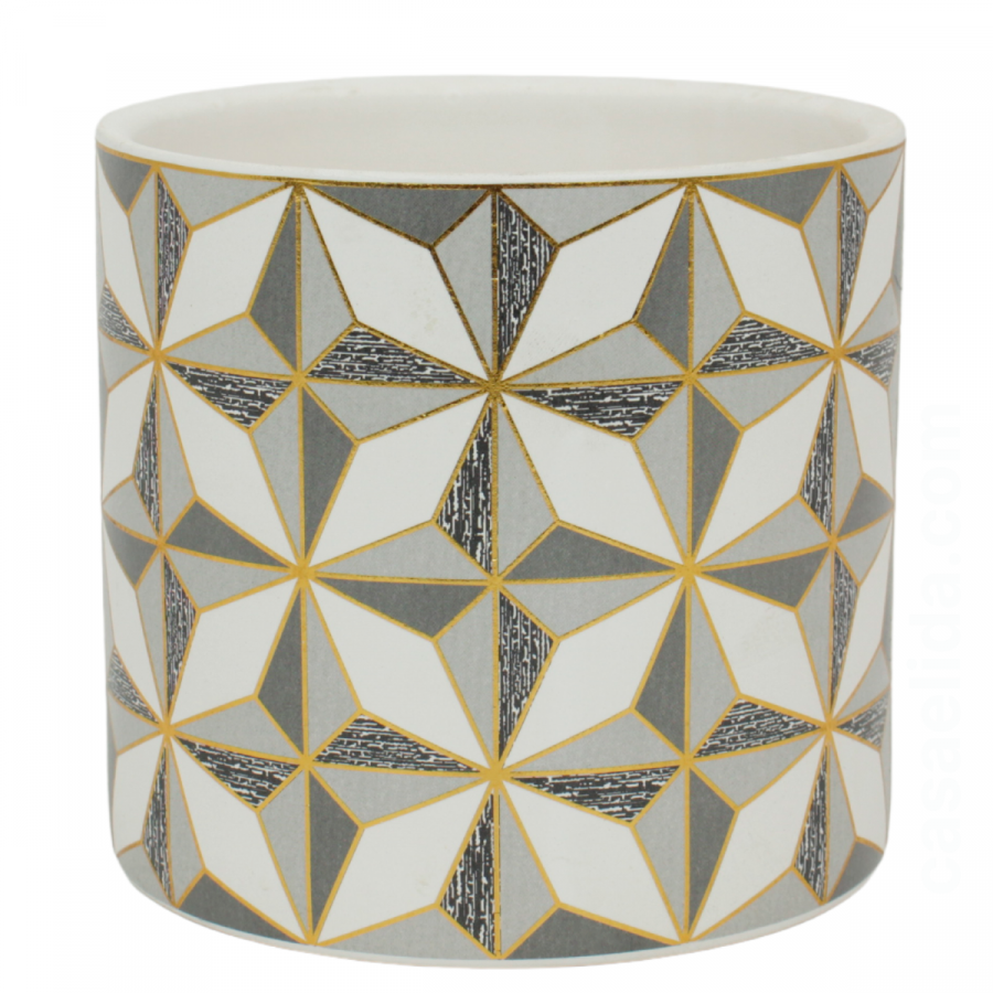 Maceta decorativa 11.5xØ12.5cm, cerámica
