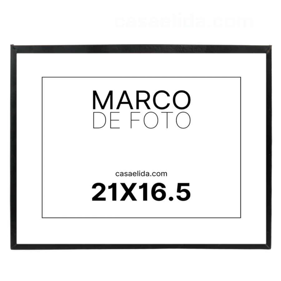 Marco de foto negro, 18x23cm, metal