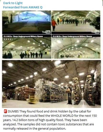 DUMBS – They found food and drink hidden by the cabal for consumption