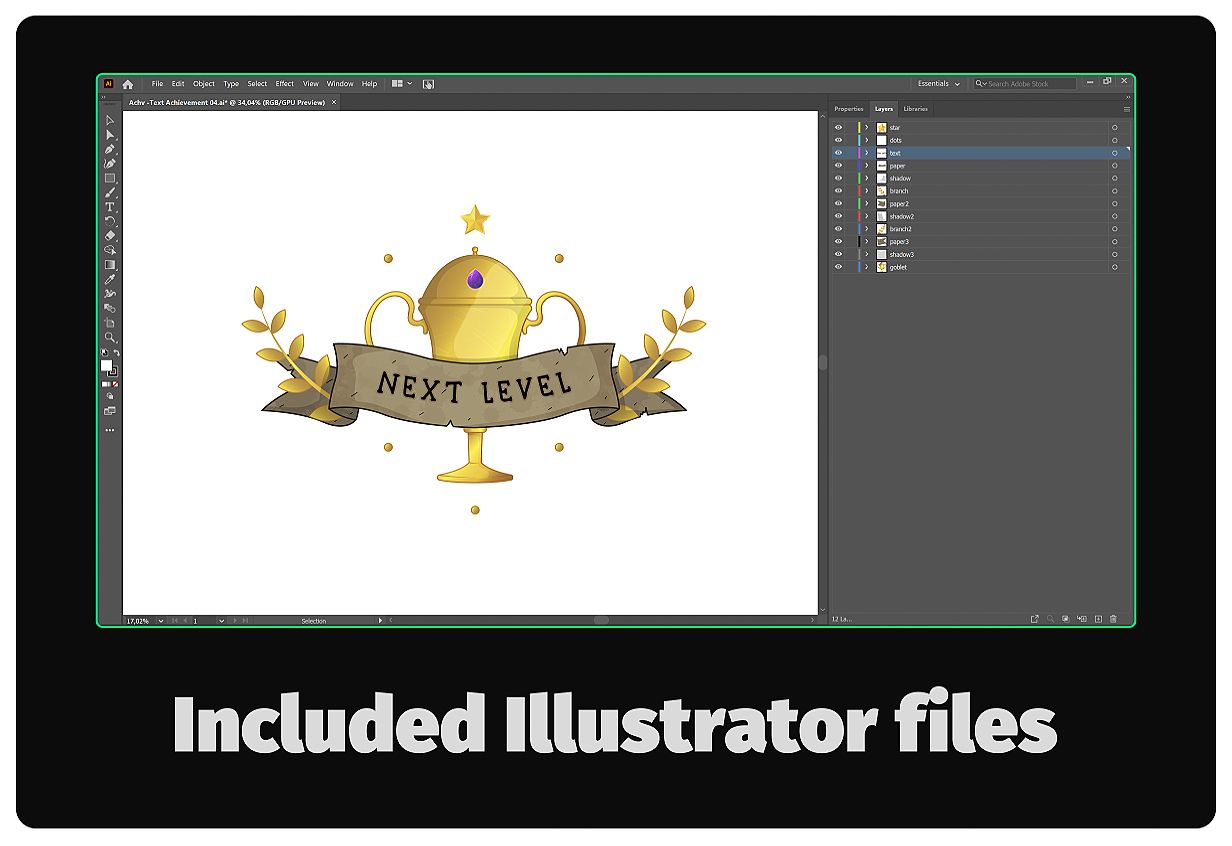 LOOT | 1500+ Elements | Logo, Achivements, Badges, Awards, Medals - 12