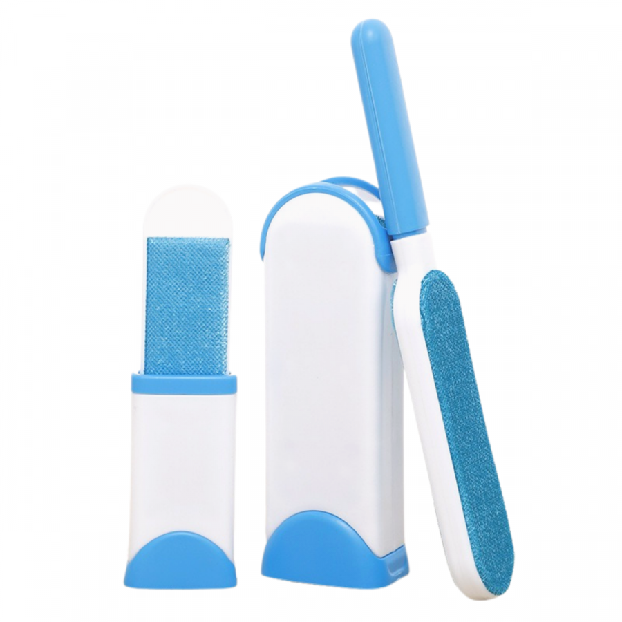 Set de cepillos quita pelusa celeste, 2 cepillos, 33cm y 13.5cm