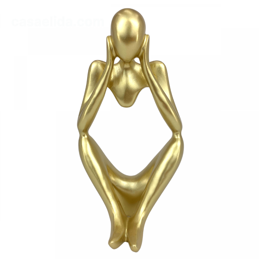 Figura decorativa dorado, 24.5cm