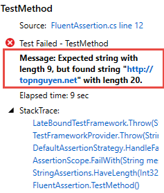 Fluent Assert Result