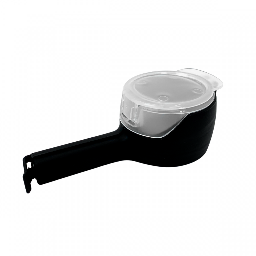 Clip para sellado de bolsa negro, tapa enroscable