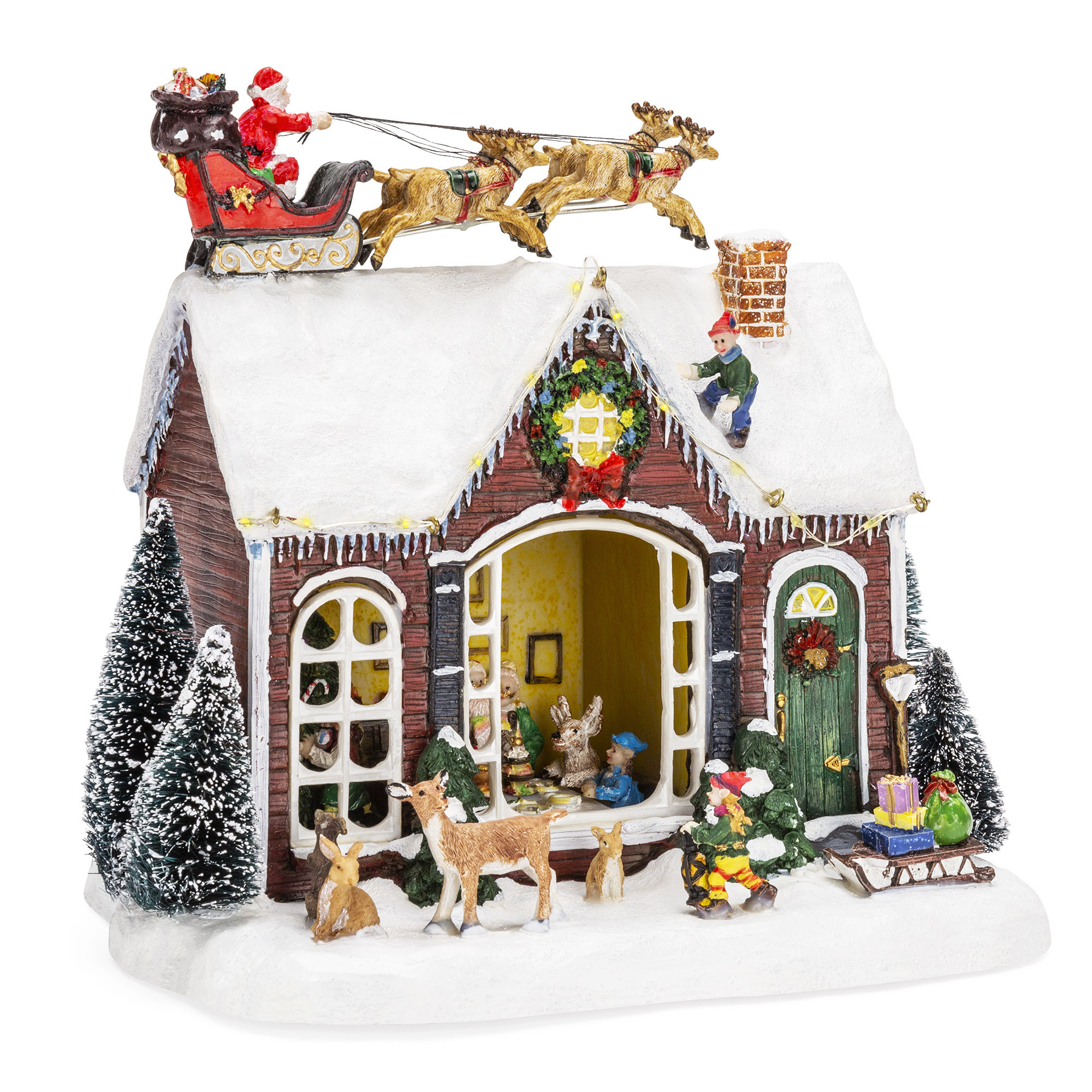 BCP PreLit Musical Tabletop Christmas Village Decoration 842957116409