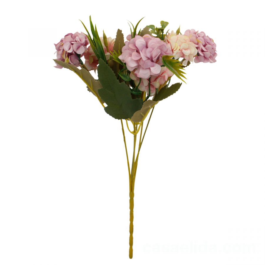 Hortencia artificial lila, crema, 30cm