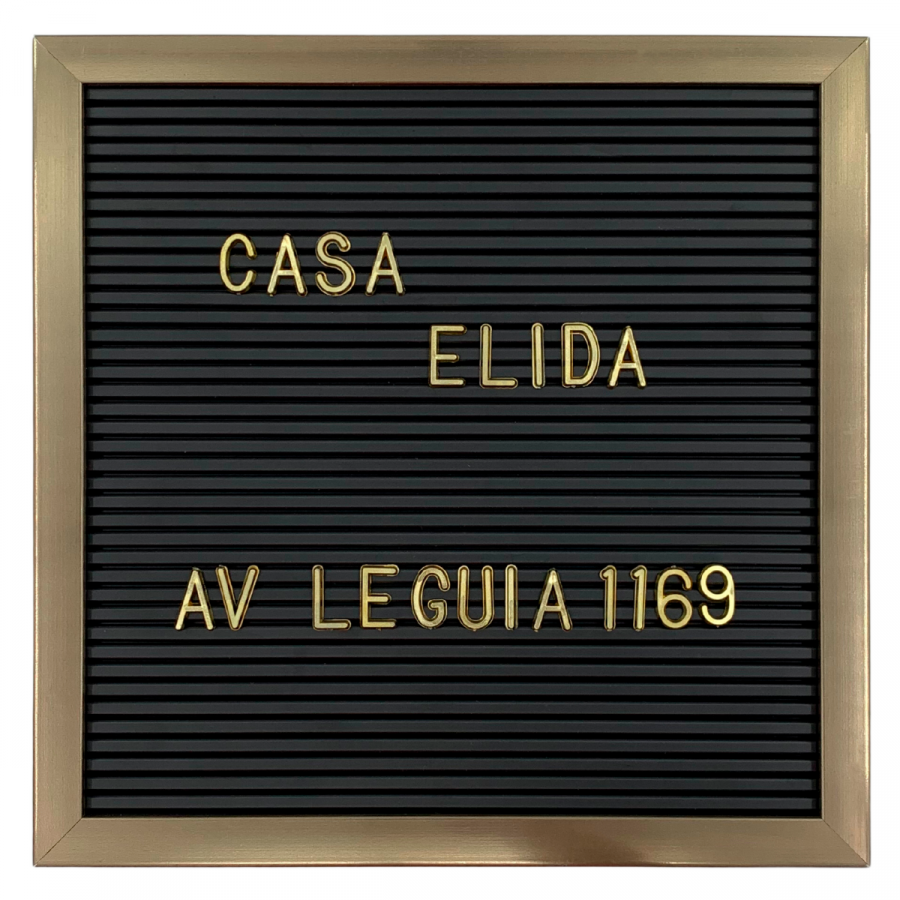 Tablero con letras intercambiables negro, 25.5x25.5cm