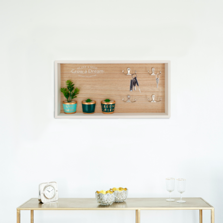 Marco decorativo blanco, 20x40cm, madera mdf