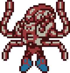 8-bit Launch Octopus from Mega Man Xtreme 2 for the Gameboy Color.