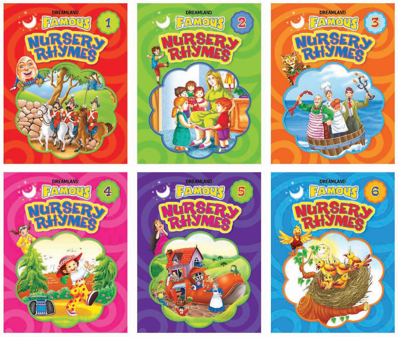 Famous Nursery Rhymes. - 1 to 6 (pack)