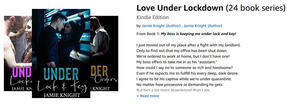 Love Under Lockdown series by Jamie Knight