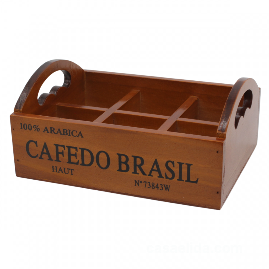 Organizador de madera 9.5x20.5x16cm