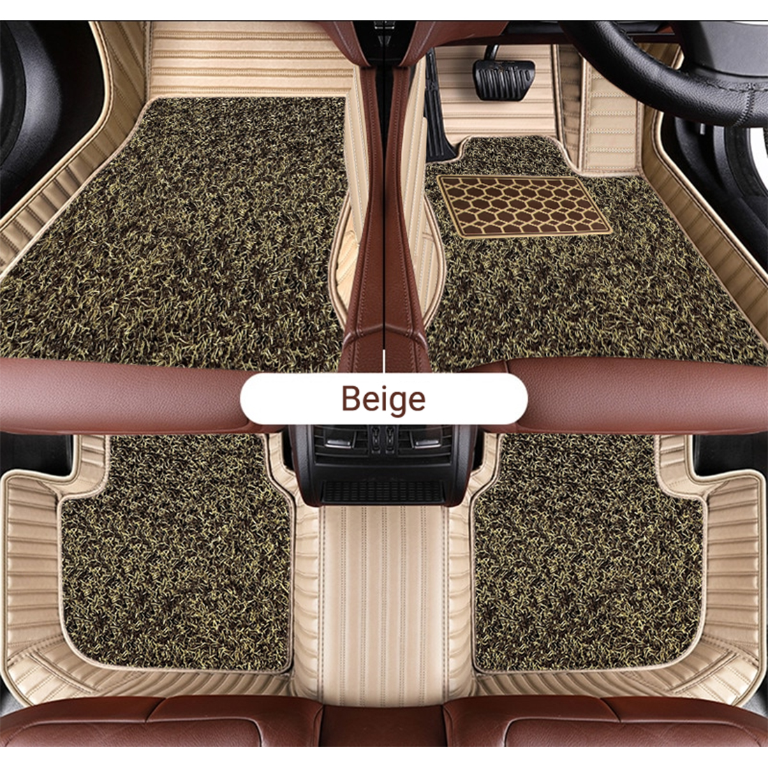 9D Premium Custom Fitted Car Mats For BMW 2 Series 2021 - Beige