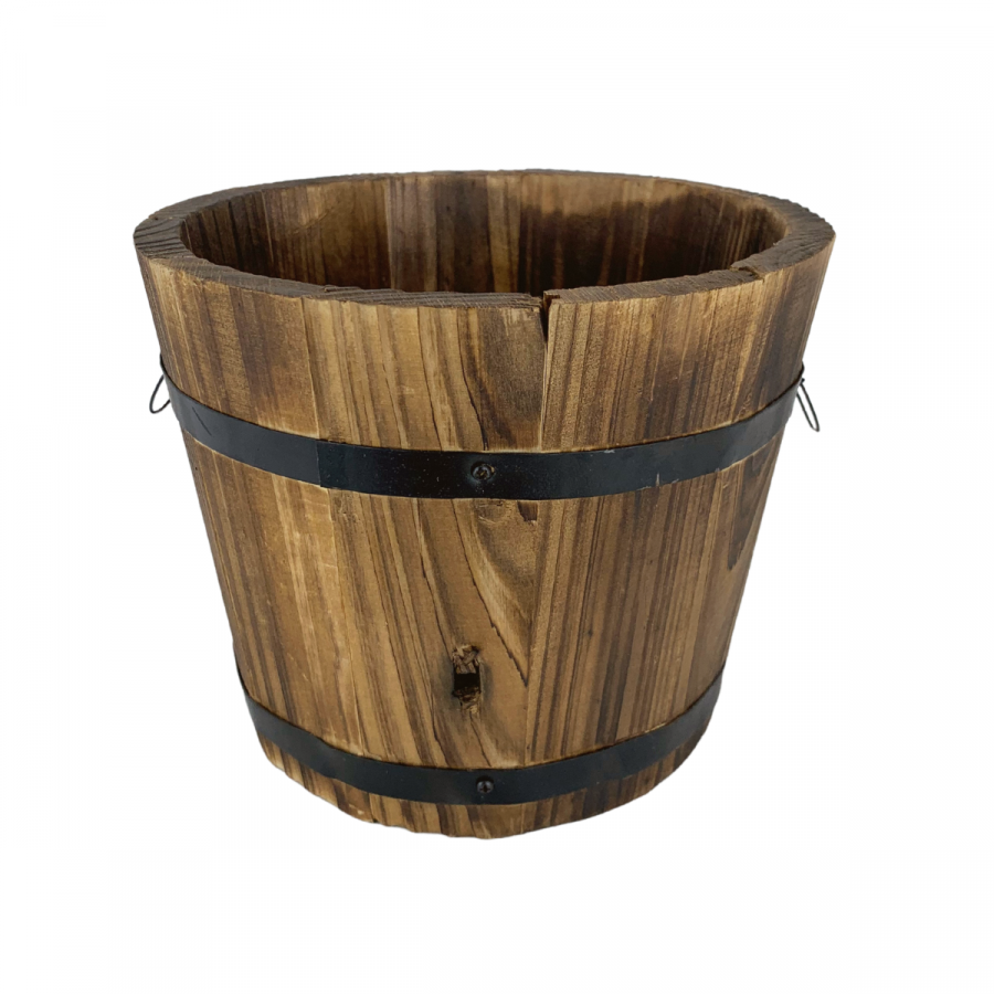 Macetero de madera 12x15.5cm