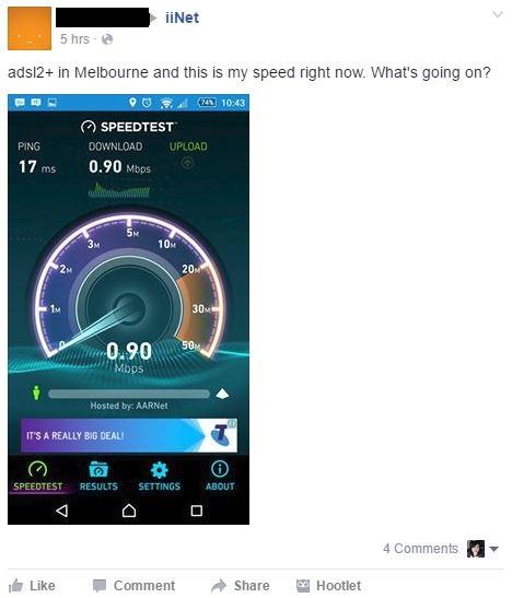 iiNet slow internet speed problem