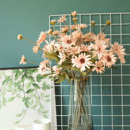 Flor artificial anaranjado, 48cm