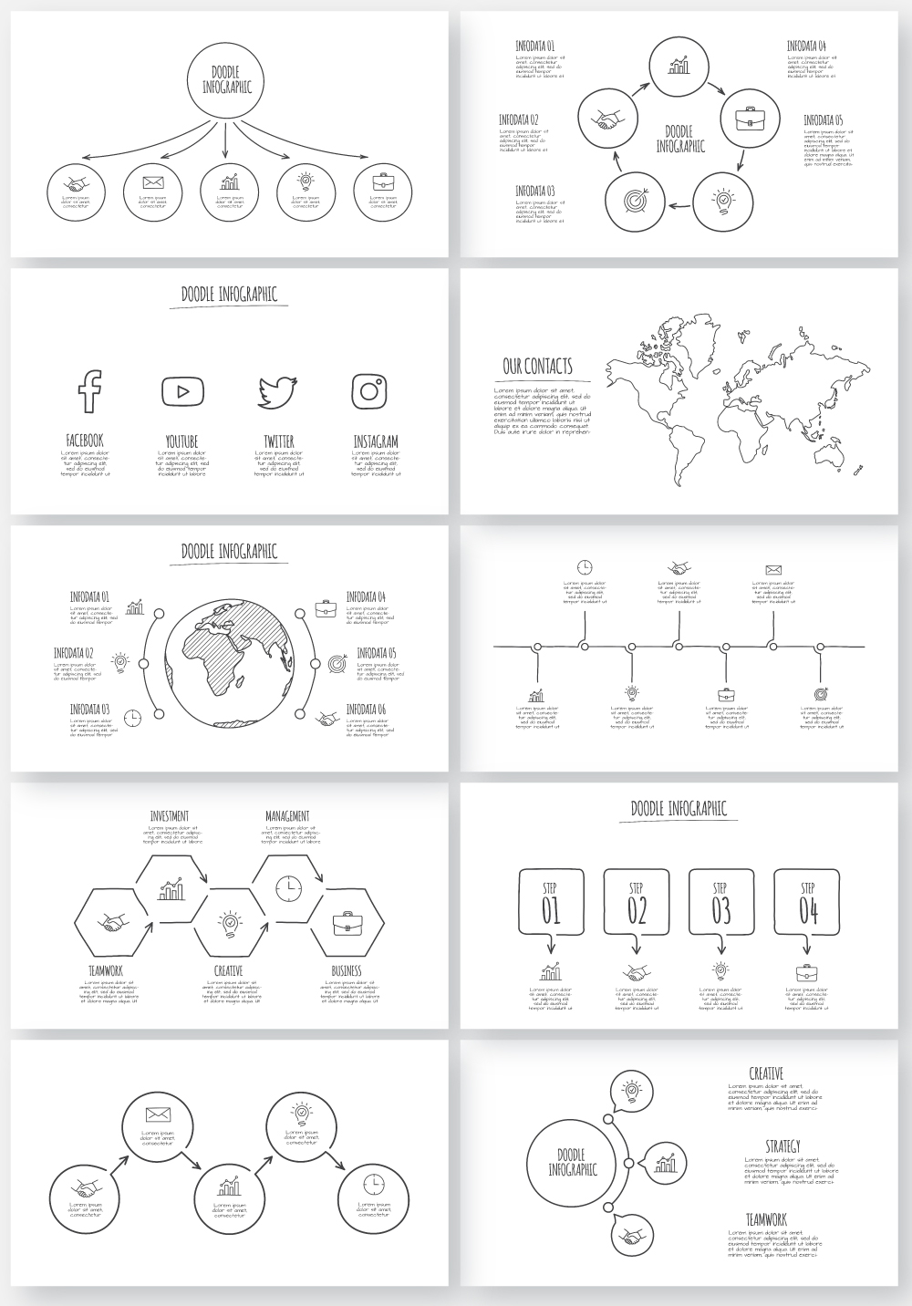 Multipurpose Infographics PowerPoint Templates v.5.4 - 190