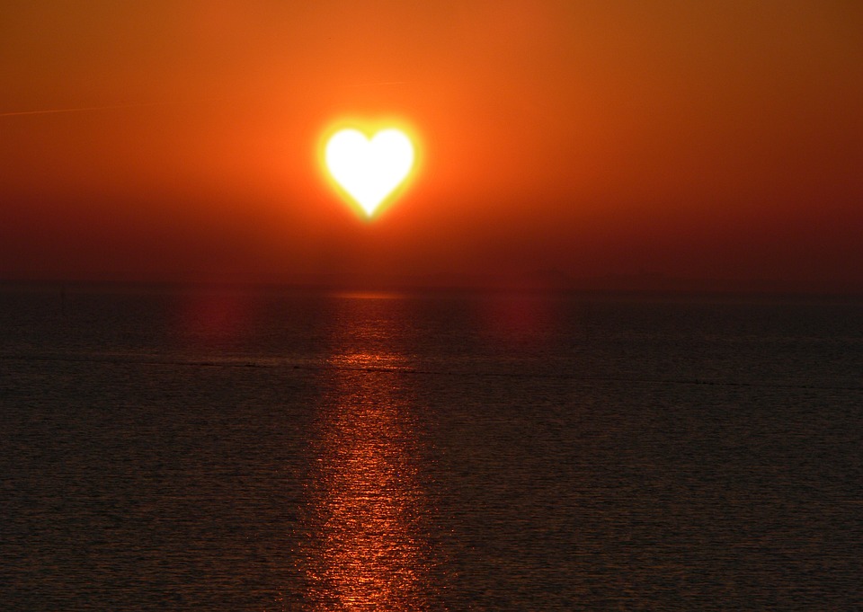 Sunset heart