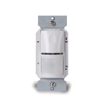 Picture of WS301W - Wattstopper® PIR Single Pole Single Relay Occupancy Sensor, 800W at 120V/1200W at 277V, White