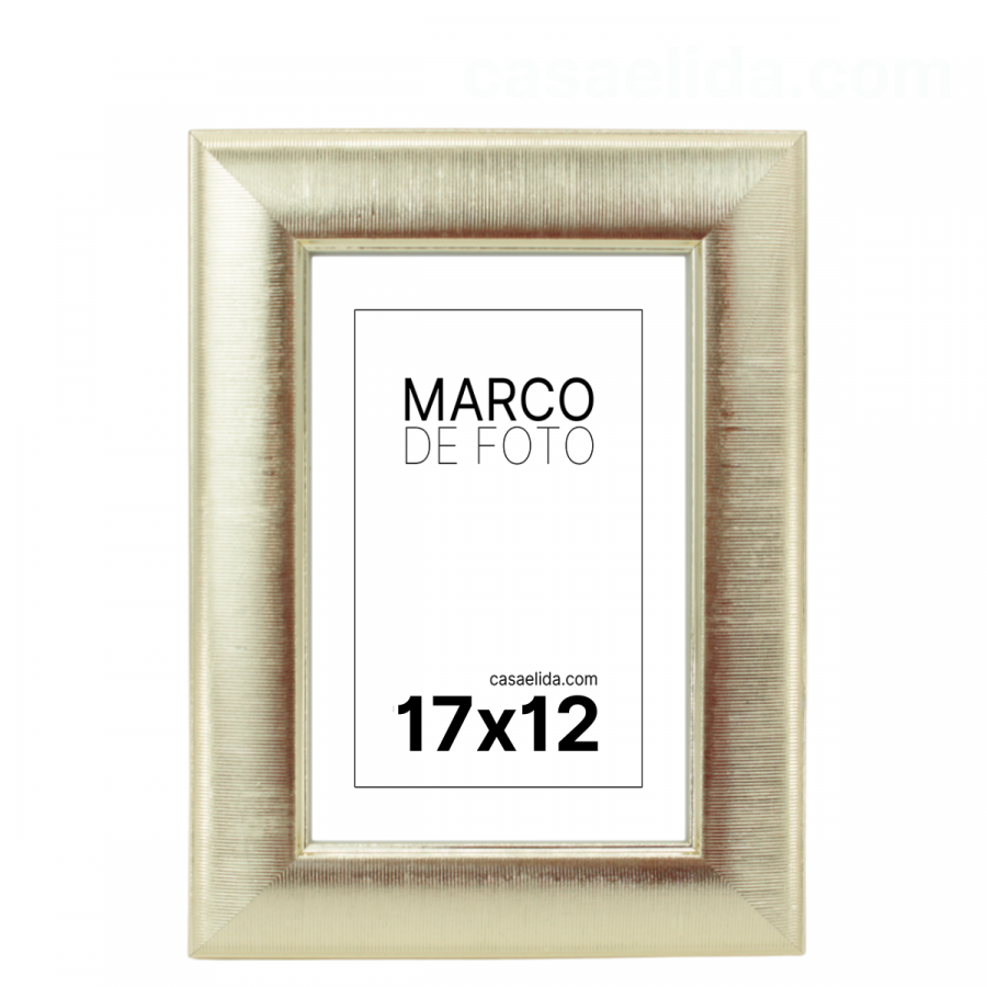 Marco de foto dorado, 23x18cm, pvc