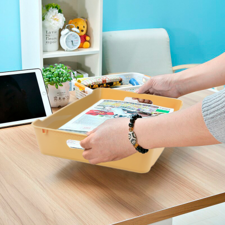 Caja organizadora amarillo, 6.5x35x26.5cm