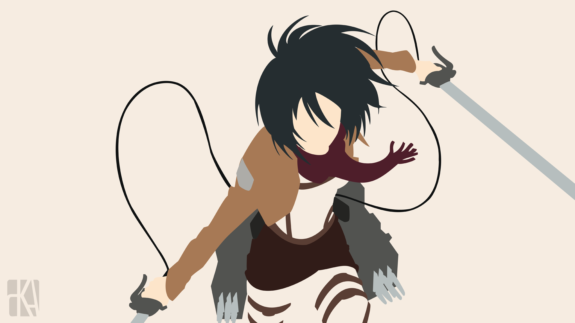 Wallpaper Attack On Titan 229 anime girls, Shingeki no Kyojin, Mikasa Ackerman