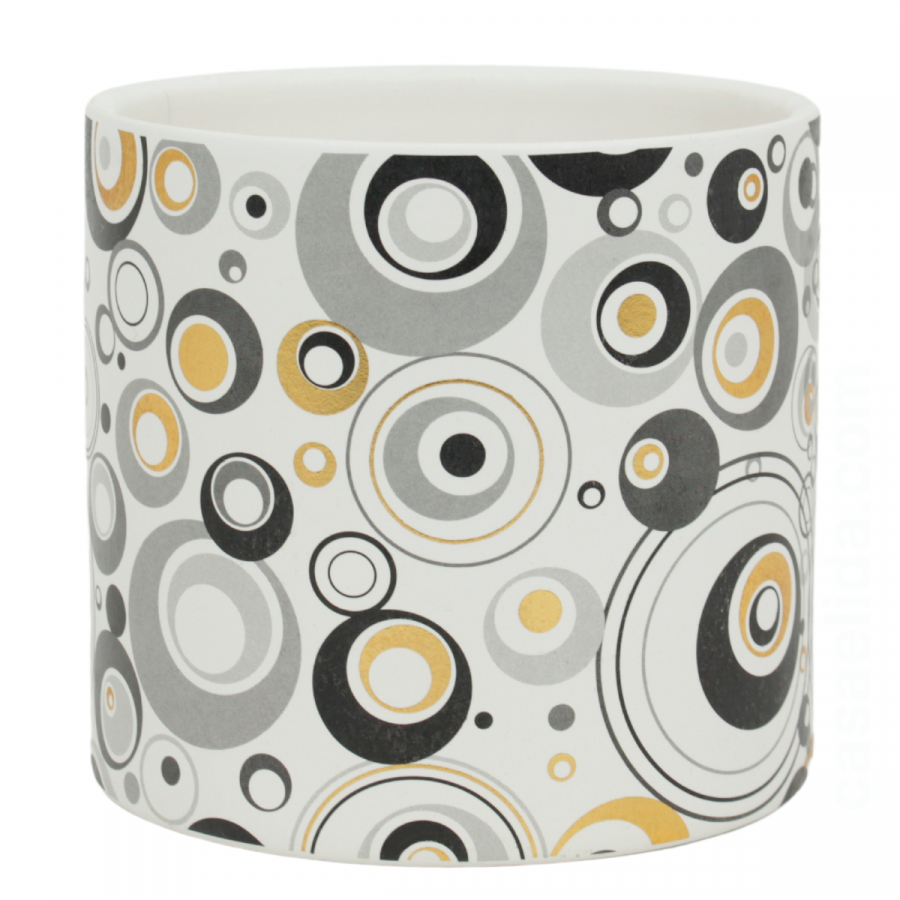 Maceta decorativa 11.5xØ12.5cm, cerámica