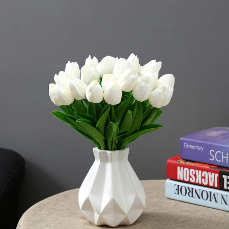 Tulipán artificial blanco, 35cm