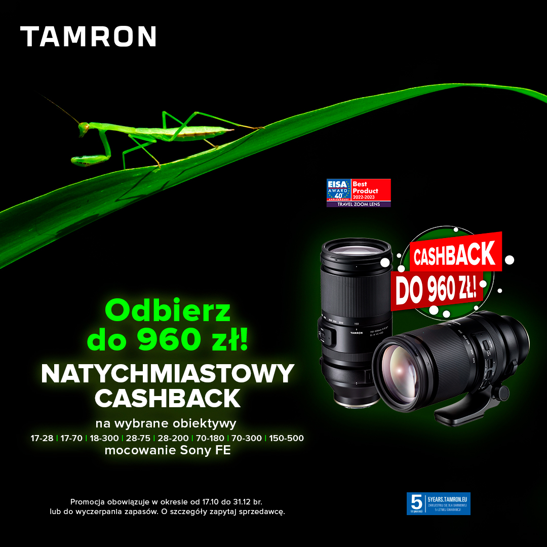 Promocja Tamron Cashback