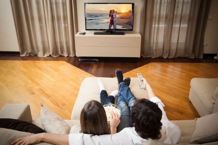 Couple watching TV