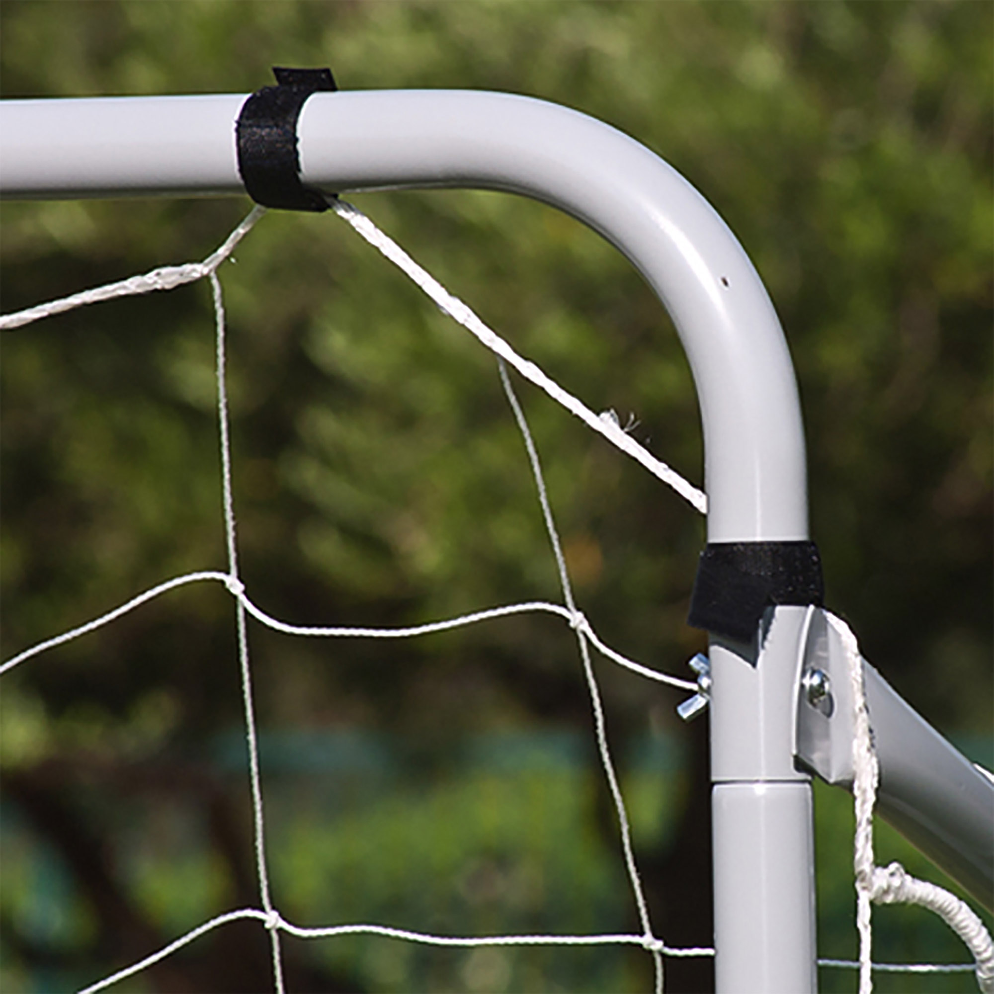 BCP 12x6ft Steel Soccer Goal w/ Net, Straps, and Anchors White eBay