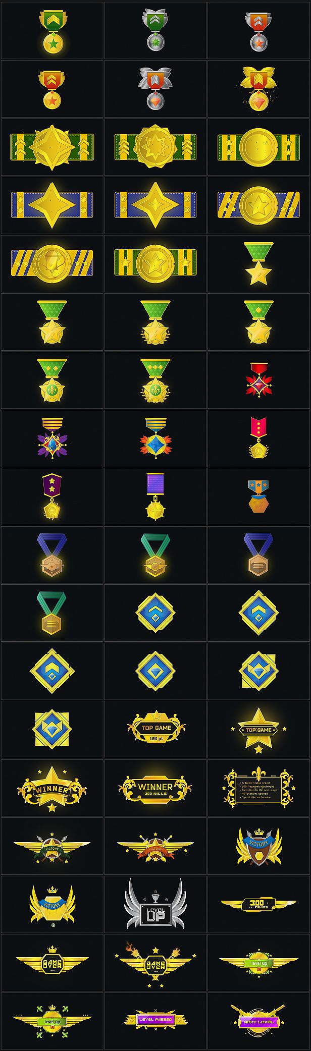 LOOT | 1500+ Elements | Logo, Achivements, Badges, Awards, Medals - 20