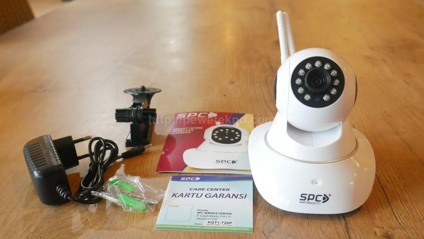Isi Dalam Box SPC Smart Premium CCTV KST1 720P Smart Plus