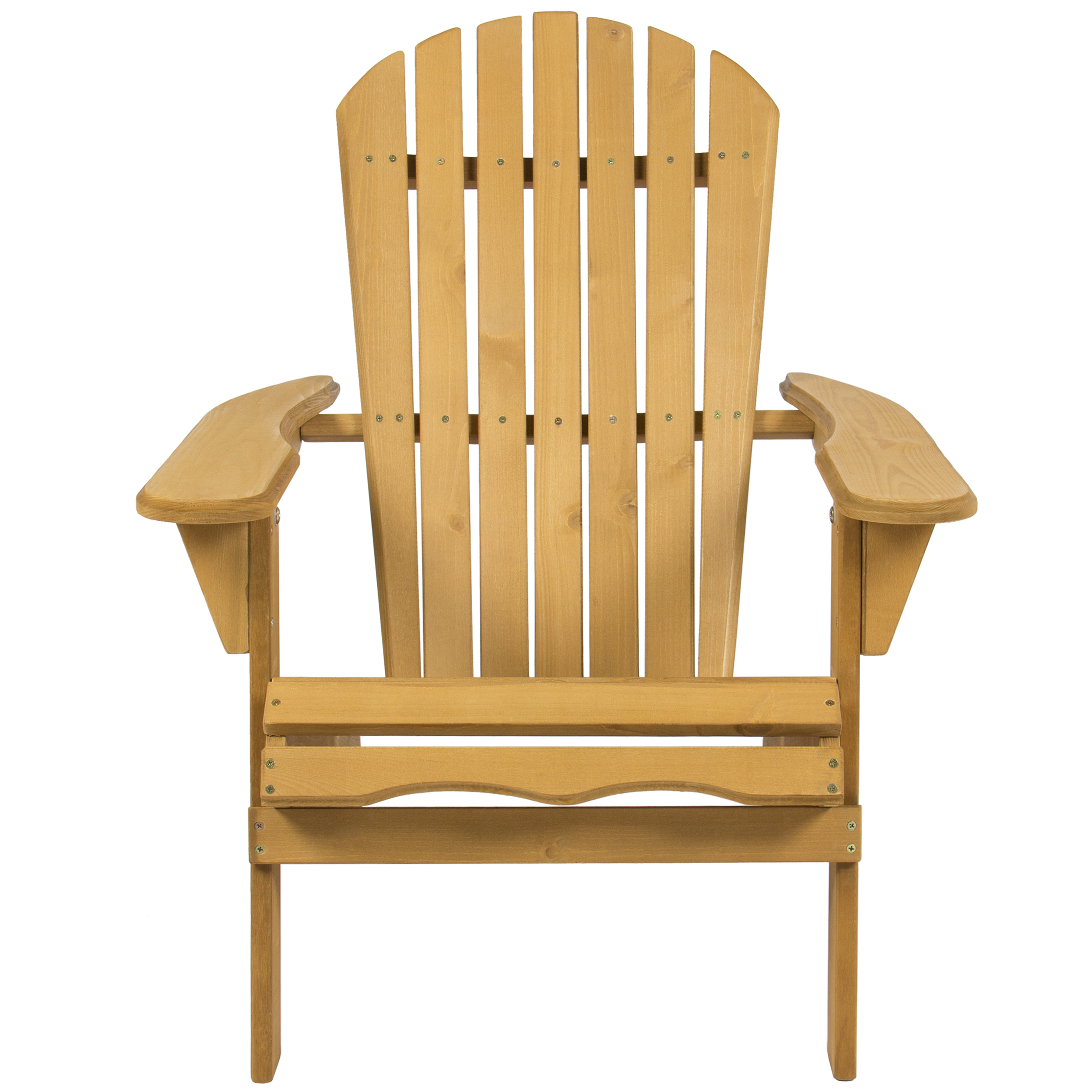 BCP Foldable Wooden Adirondack Chair - Natural Finish eBay