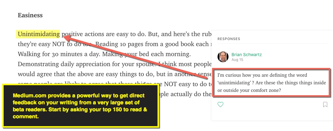 Using medium.com for beta readers