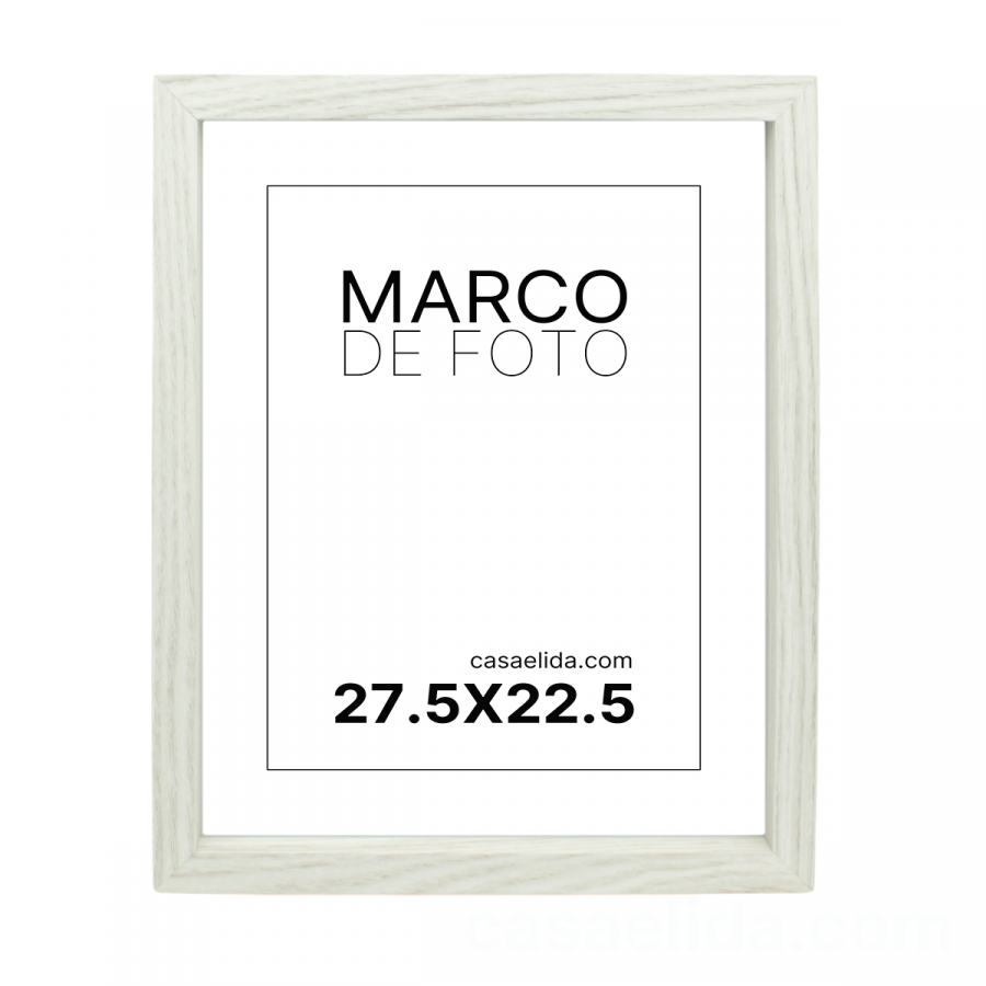 Marco de foto blanco, 27.5x22.5cm, madera mdf