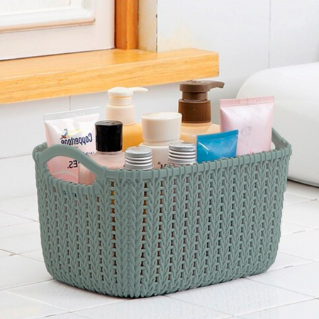 Canasta organizadora verde oliva, 14x24.5x17cm