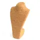 rattan jewellery display stands - mini classic bust - coffee