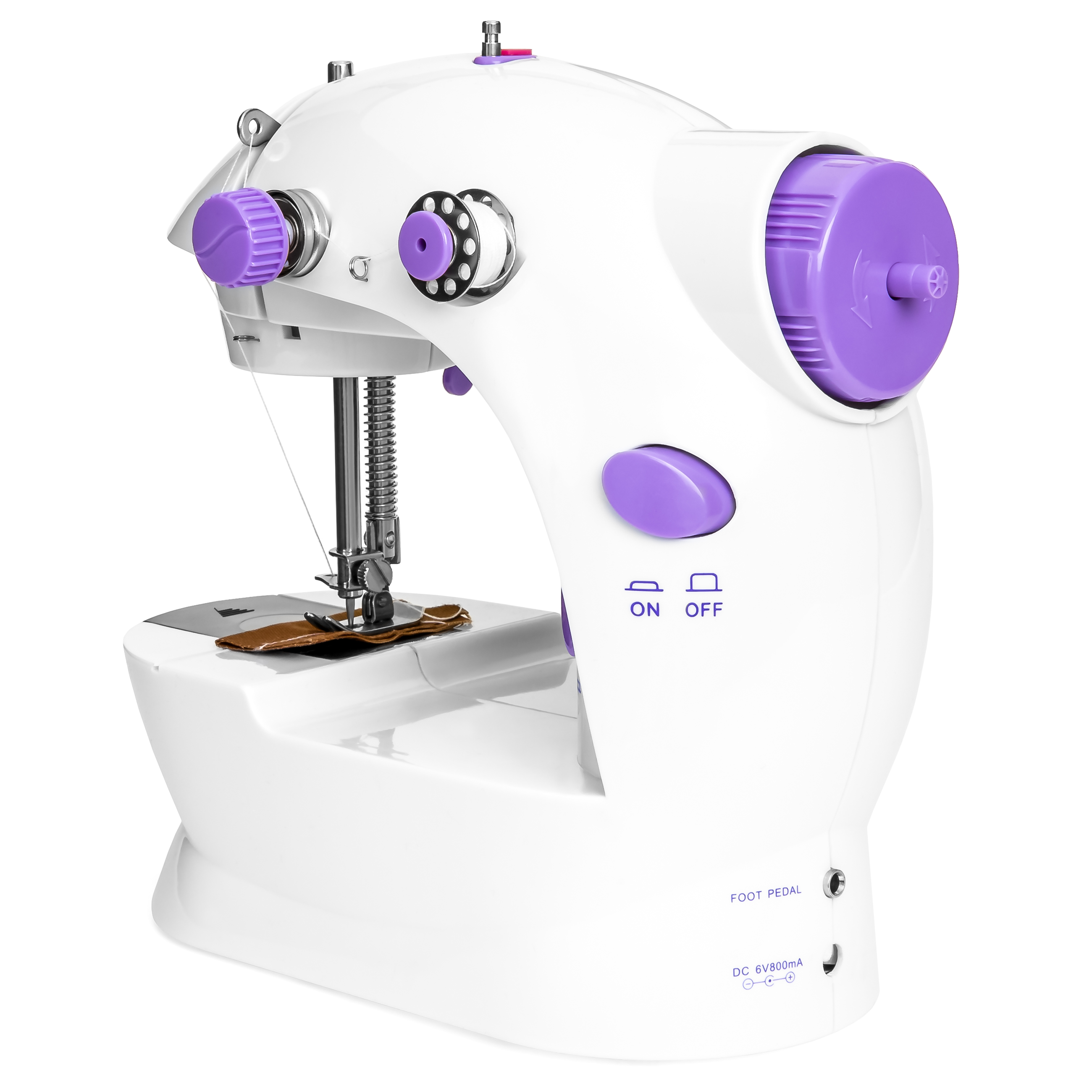 BCP Portable Mini Sewing Machine w/ Pedal & Push Switch White