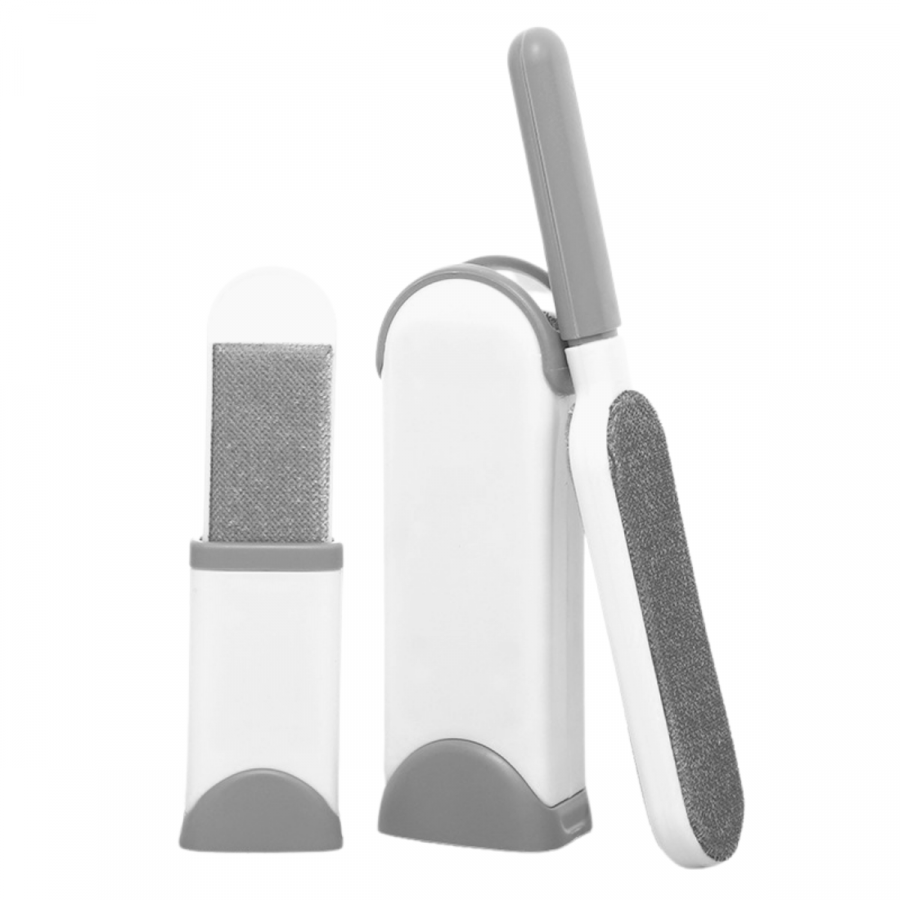 Set de cepillos quita pelusa gris, 2 cepillos, 33cm y 13.5cm