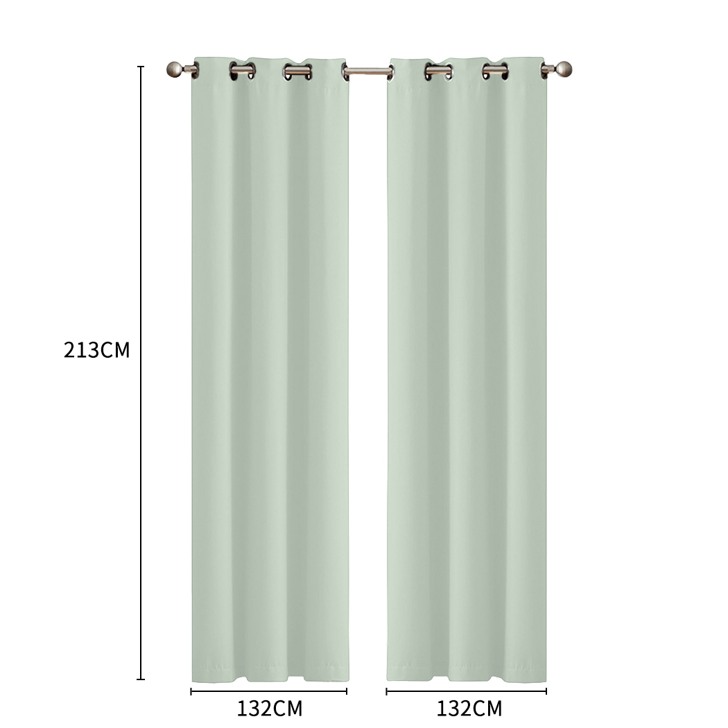 2X Blockout Curtains Blackout Window Curtain Draperies Pair Eyelet Bedroom Decor - Picture 336 of 466