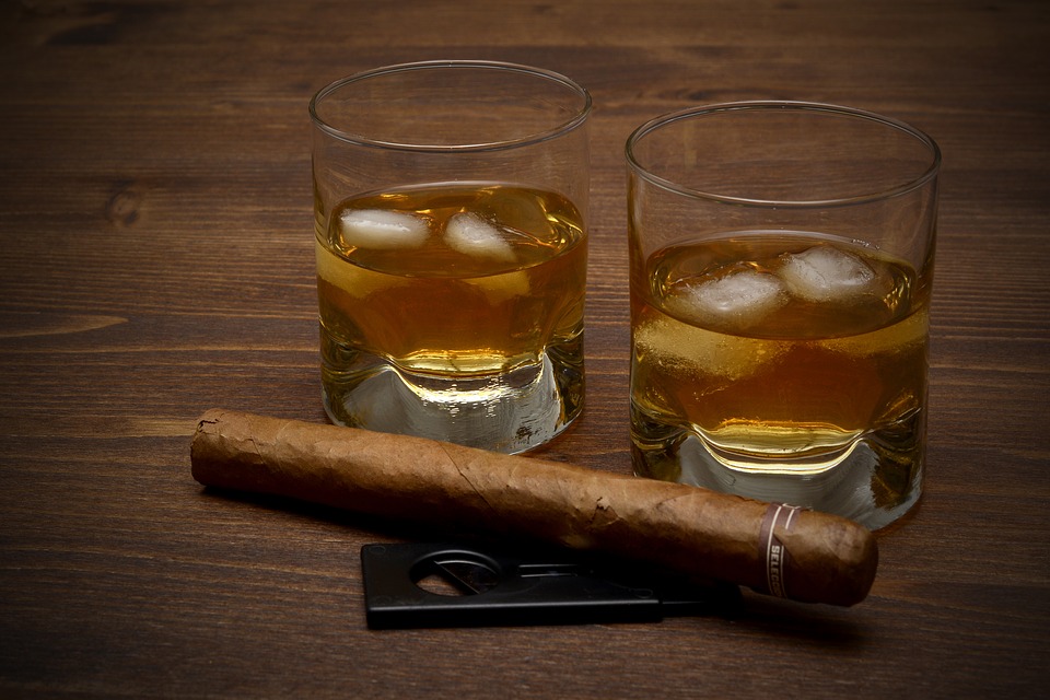 Whisky and cigar
