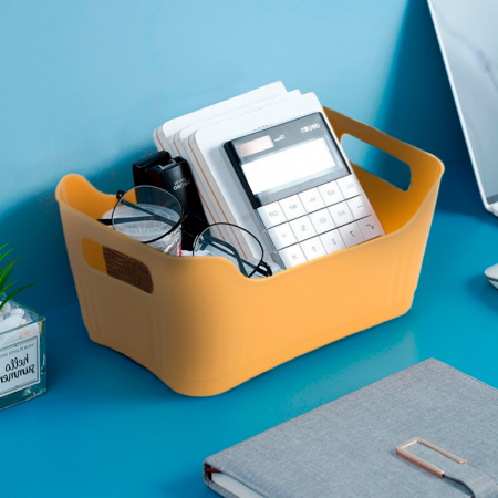 Caja organizadora amarillo, 12x29.5x20.5cm