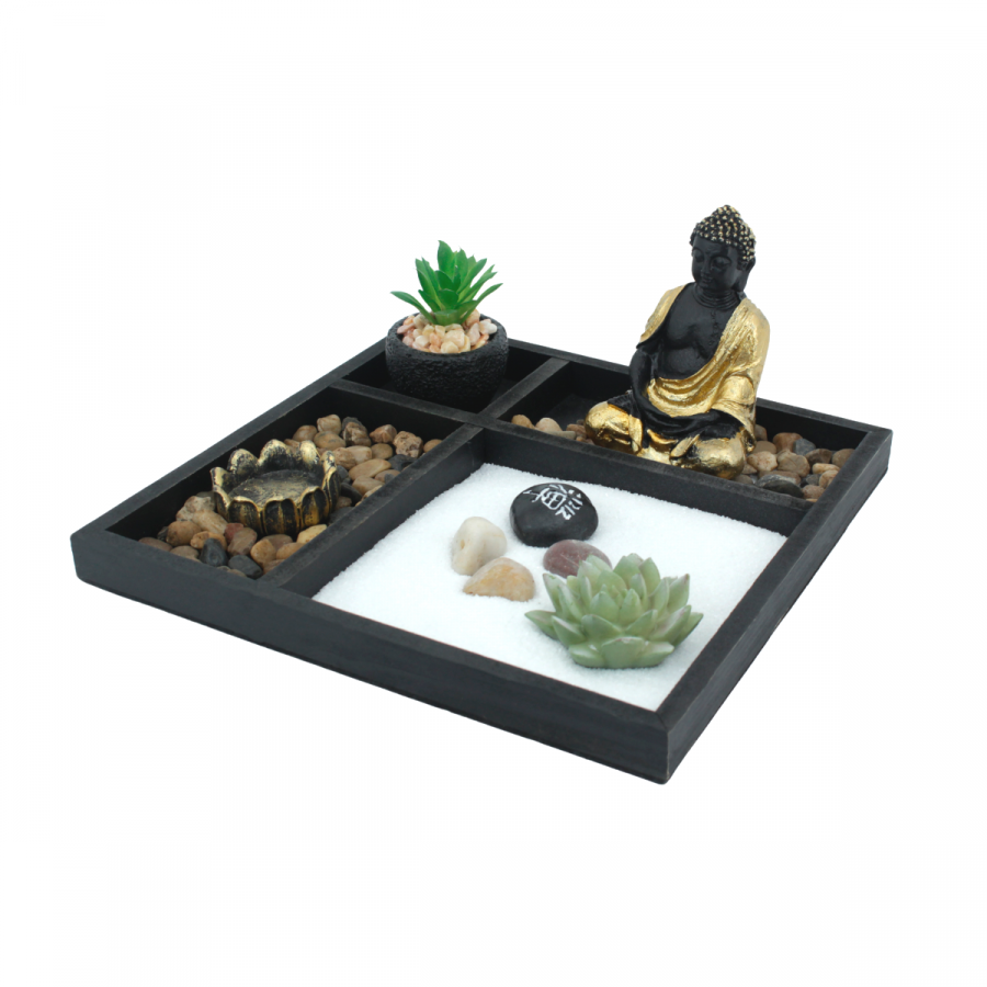 Figura decorativa jardín zen, 13x25cm