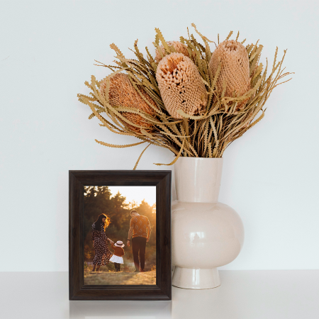 Marco de foto café, 25.5x20.5cm, madera mdf