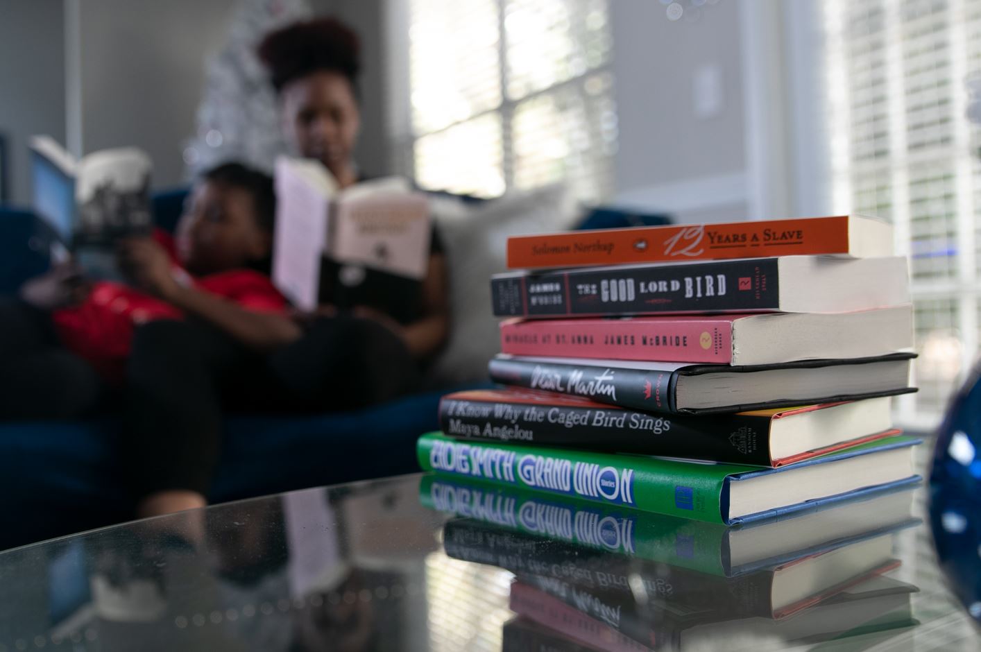 Books on table